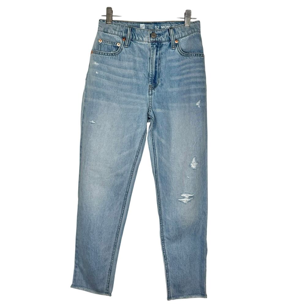 Gap Teen Mom Jean Distressed Denim 12 NWT